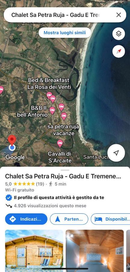 Chalet Sa Petra Ruja - Gadu E Tremene Siniscola Luaran gambar